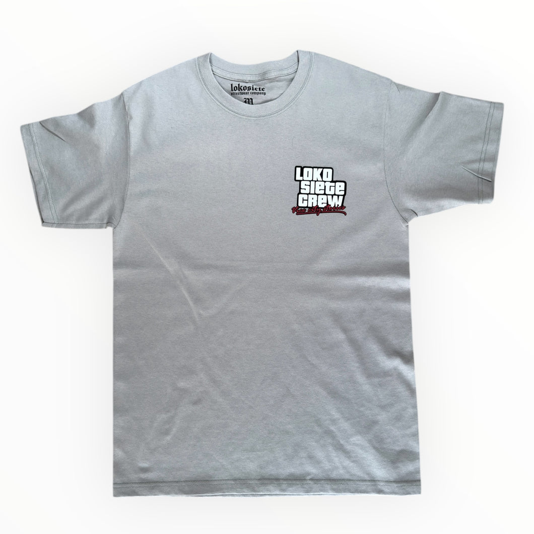 playera LOKO7 vice gris claro