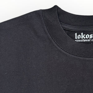 playera LOKO7  black Oversize