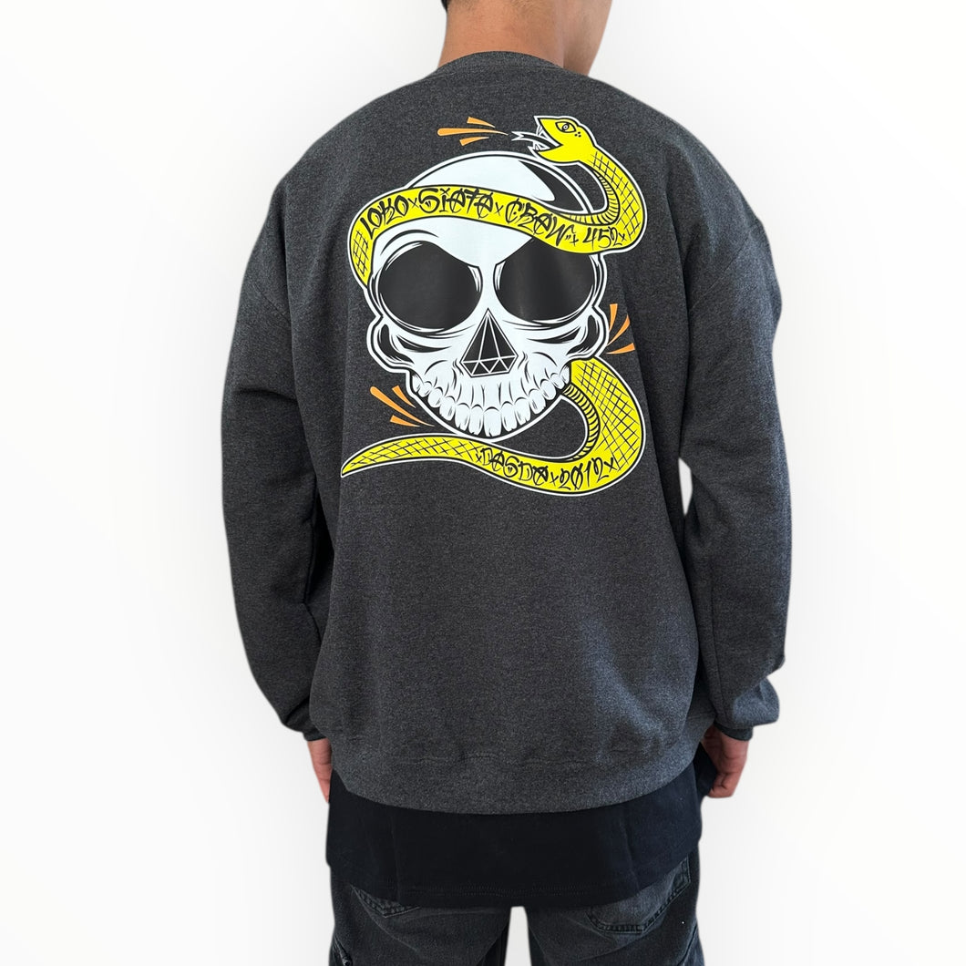 Sudadera LOKO7 snake crew neck black jaspe